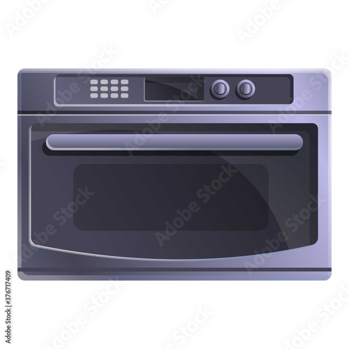 Electric convection oven icon. Cartoon of electric convection oven vector icon for web design isolated on white background