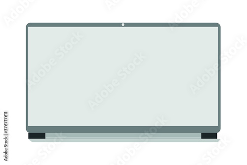 laptop computer with blank screen streeming and online learning