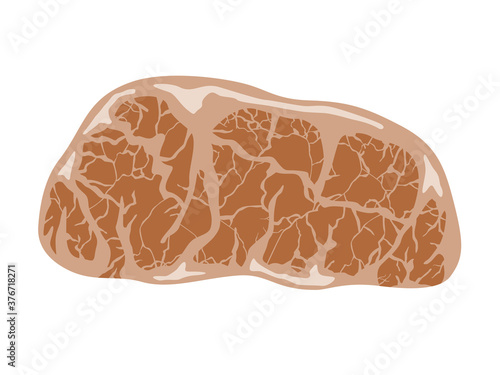 焼いたステーキ肉のイラスト