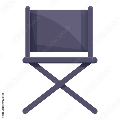 Cinema director chair icon. Cartoon of cinema director chair vector icon for web design isolated on white background photo