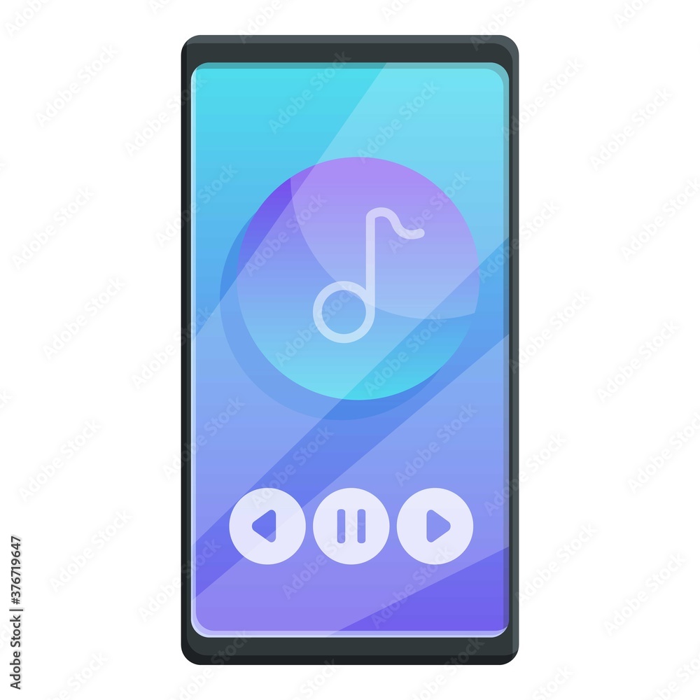Music player icon. Cartoon of music player vector icon for web design isolated on white background Music player icon. Cartoon of music player vector icon for web design isolated on white background
