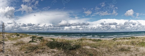 Dünenlandschaft mit  Blick in Richtung Nordwesten zwischen Liseleje Strand und Tisvildelje Strand, Seeland, Dänemark, photo