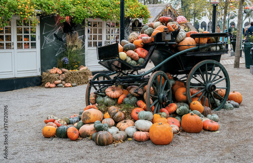 Canvas Print Halloween decoration at Tivoli in Copenhagen, Denmark