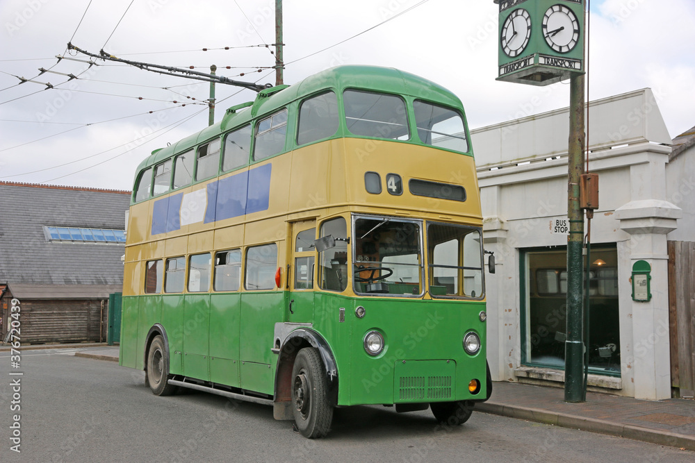 Vintage double decker bus