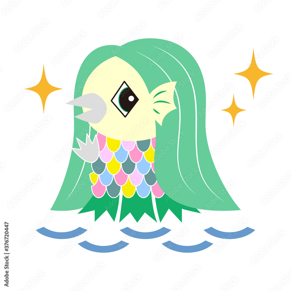 アマビエ 日本の妖怪 キャラクター イラスト ベクター Stock Vector Adobe Stock アマビエ 日本の妖怪 キャラクター イラスト ベクター Stock Vector Adobe Stock
