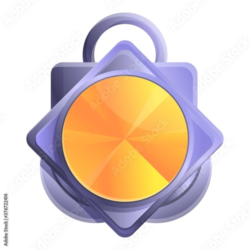 Game amulet icon. Cartoon of game amulet vector icon for web design isolated on white background