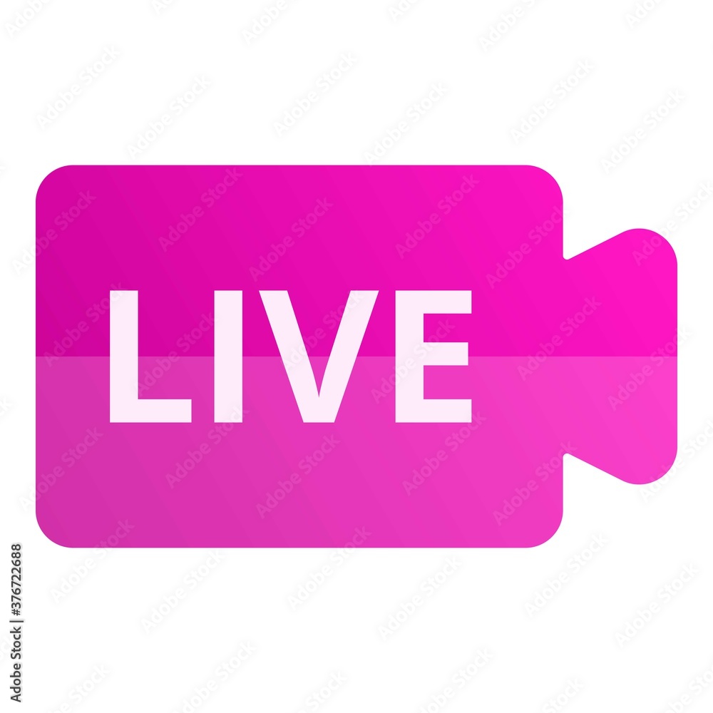 Live people stream icon. Cartoon of live people stream vector icon for web design isolated on white background Live people stream icon. Cartoon of live people stream vector icon for web design isolated on white background