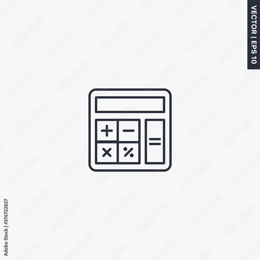Calculator, linear style sign for mobile concept and web design Calculator, linear style sign for mobile concept and web design