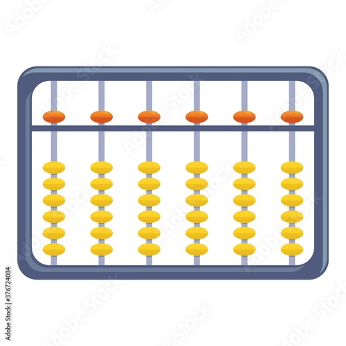 Arithmetic abacus icon. Cartoon of arithmetic abacus vector icon for web design isolated on white background
