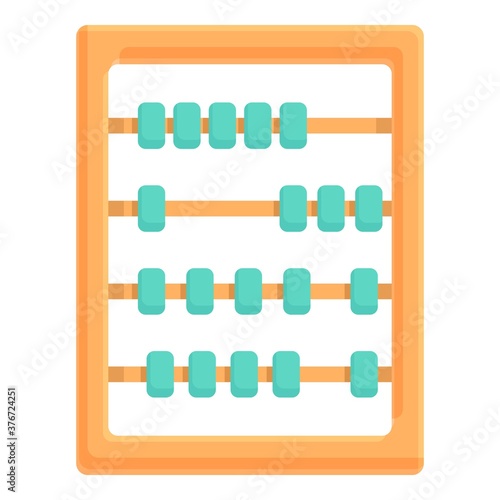 Frame abacus icon. Cartoon of frame abacus vector icon for web design isolated on white background