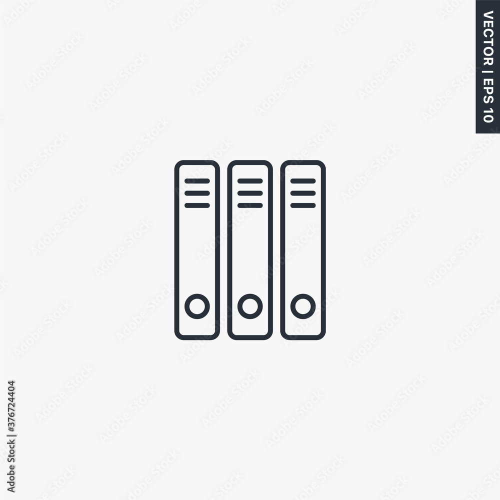 Binders, linear style sign for mobile concept and web design Binders, linear style sign for mobile concept and web design