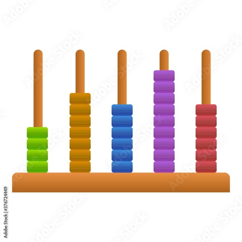 Kid abacus icon. Cartoon of kid abacus vector icon for web design isolated on white background