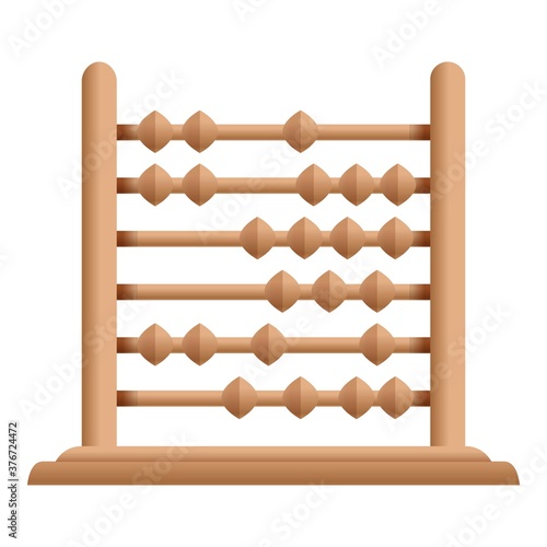Educational abacus icon. Cartoon of educational abacus vector icon for web design isolated on white background