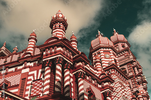 Red mosque, fabulous Arab architecture.