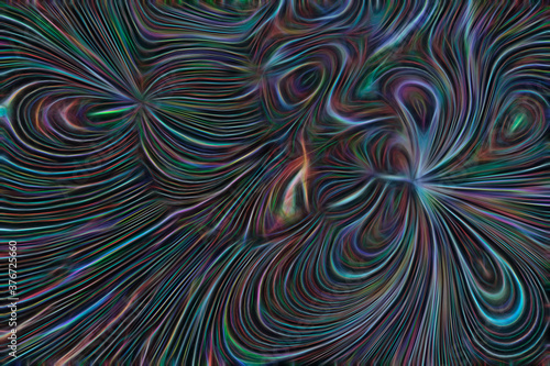 Abstract multi-colored curly background