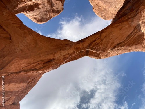 Looking Up At The Underside Of Sandstone Arch © Sarah