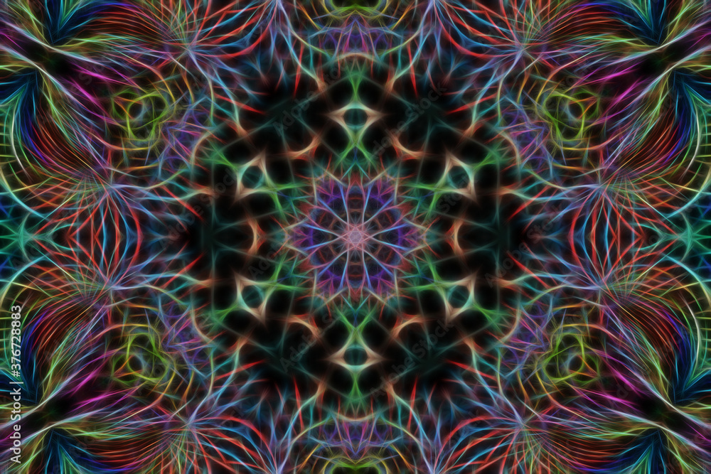 Abstract multicolored fractal neon background Abstract multicolored fractal neon background