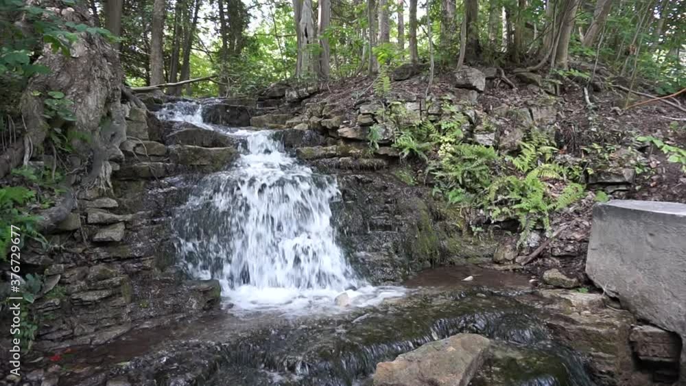 Snow (Owl) Creek Falls in Brampton, Ontario, Canada. Snow (Owl) Creek Falls in Brampton, Ontario, Canada.