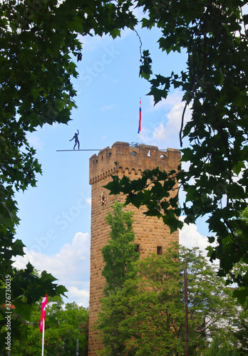 The historical God Tower, Götzenturm, in Heilbronn, Baden-Württemberg, Germany, Europe. photo