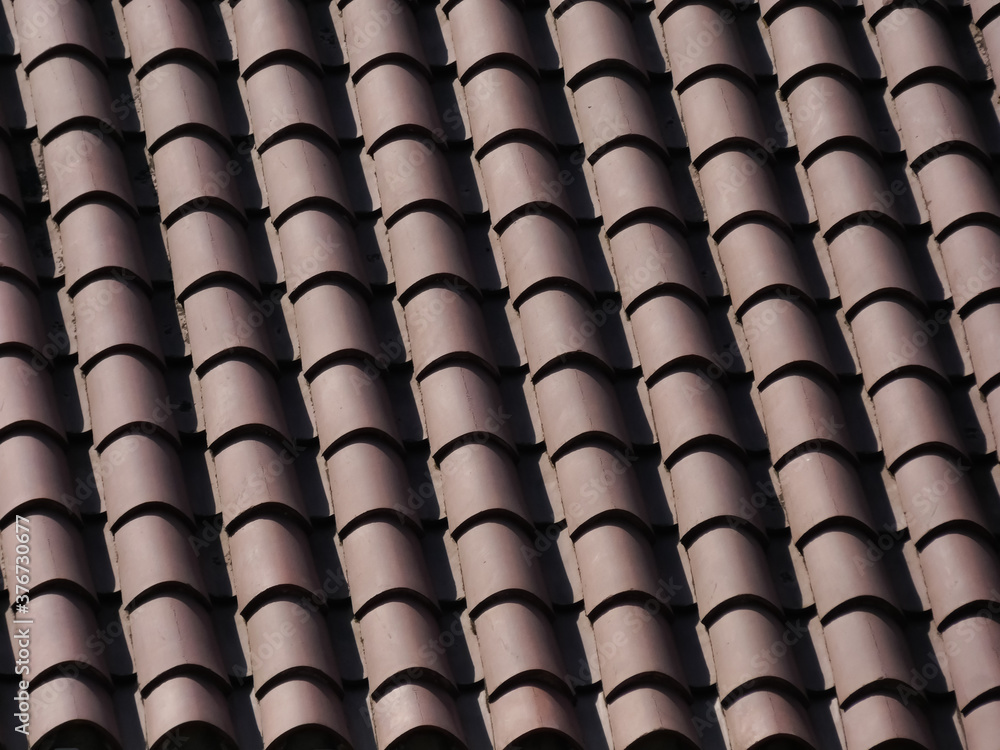 Obraz premium Roof with traditional ceramic tiles