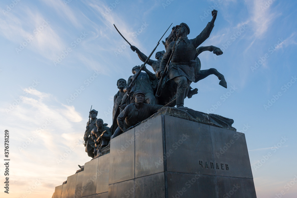 Samara. Monument to Chapaev on Chapaev square