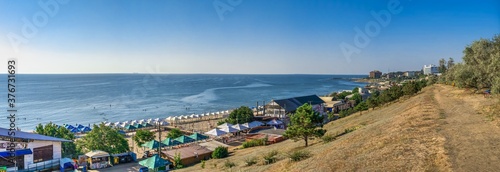 Public beach in Chernomorsk, Ukraine photo