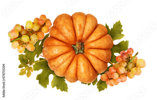 Autumn arrangement with pum...