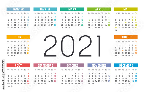 Calendrier mural 2021