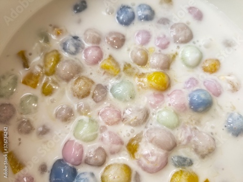 close up of soap bubbles
