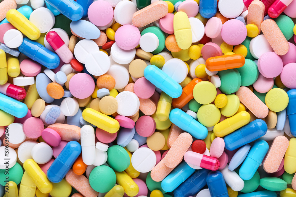 Background of colorful medicine pills Background of colorful medicine pills