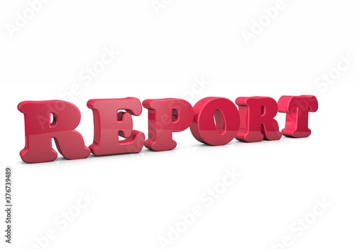 REPORT  word on white background 3d rendered illustration