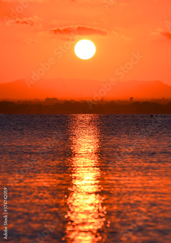 atardecer en el mar