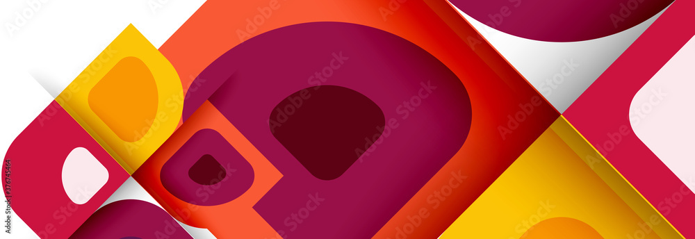 Set of vector modern geometric abstract backgrounds with repeating abstract round shapes patterns and shadow effects Set of vector modern geometric abstract backgrounds with repeating abstract round shapes patterns and shadow effects