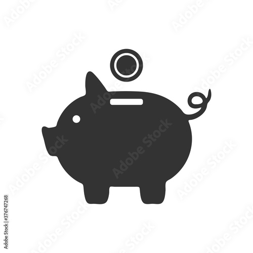 Piggy bank flat icon