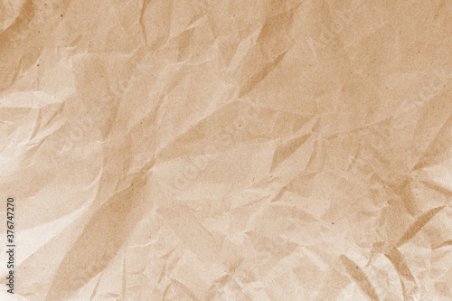 Rumpled environmental or craft paper texture background close-up. Grunge old paper surface texture. Place for your text