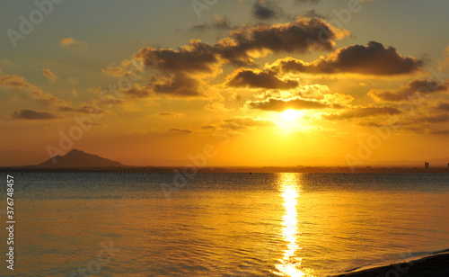 atardecer en el mar