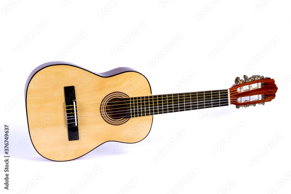 Fototapeta premium acoustic guitar on white background.