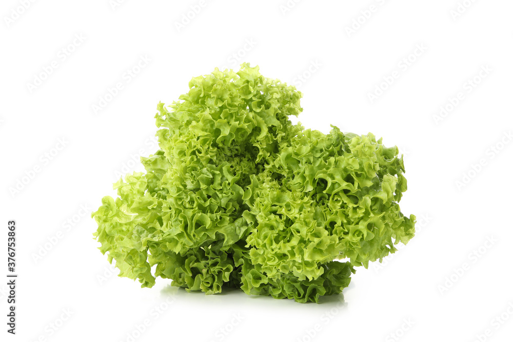 Leaves of green salad isolated on white background Leaves of green salad isolated on white background