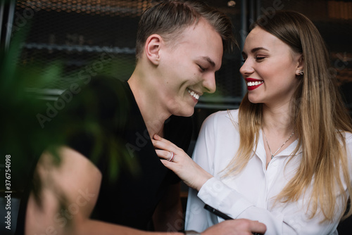 Fotografija Happy young couple smiling together