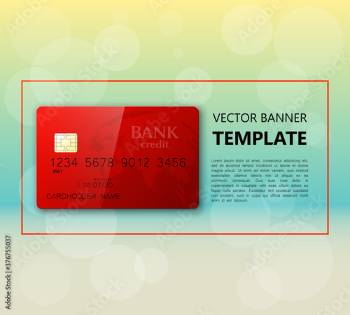 Special business bank banner. Credit bank card banner. Abstract advertising background plastic card icon. Advertising discount poster. online banking tag flyer, Promotional internet shopping brochure