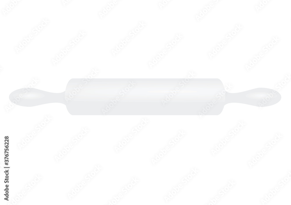 White rolling pin. vector illustration White rolling pin. vector illustration
