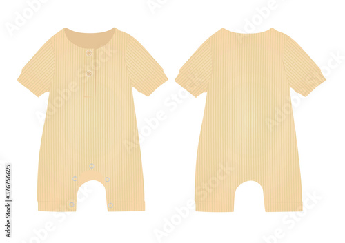 Brown baby suit. vector illustration