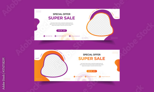 Special offer super sale social media cover template design