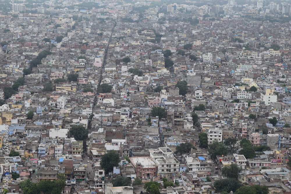 aerial view of the Jaipur city
