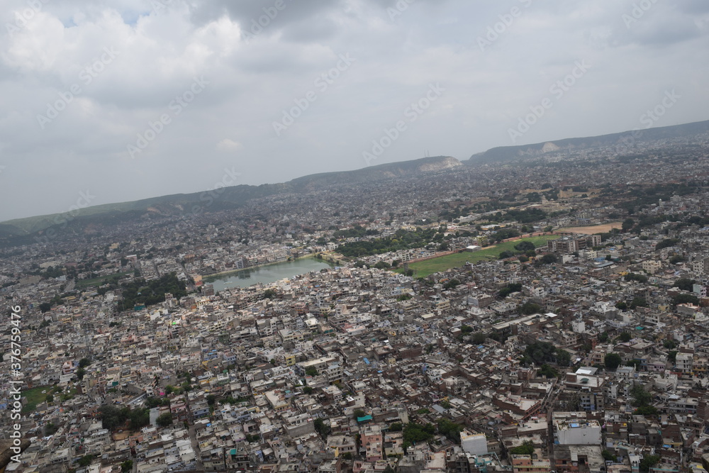 Jaipur city Arial view from Nahargarh Fort