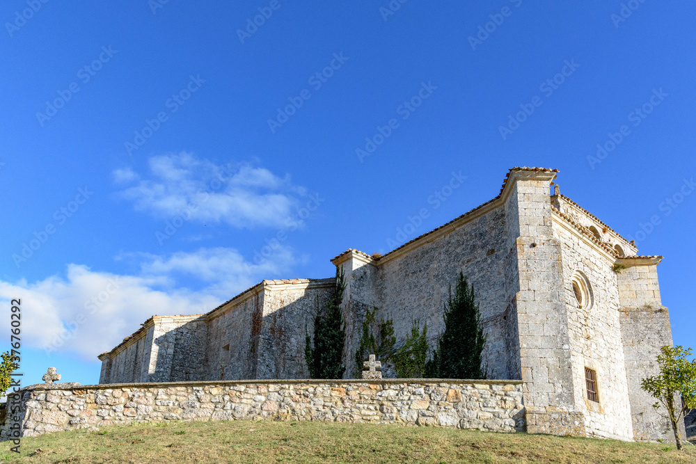 Church of the Virgin of the Candelas in Urbel del Castillo, Burgos, Castilla y Leon, Spain