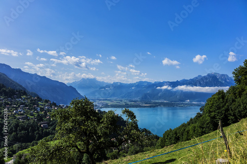 Picturesque views of the western Swiss Alps. Canton of Vaud  Switzerland.