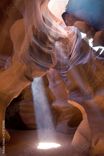 Light coming into Antelope Canyon, Page, Arizona, USA