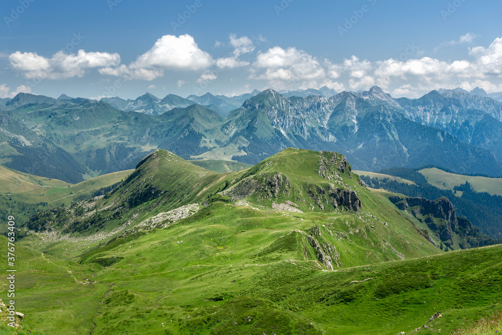 Green pastures of Brembana Valley - Orobie - Italian Alps