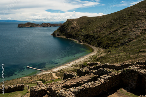 La Chincana ruins, Isla del Sol, Lake Titicaca, Bolivia, South America photo